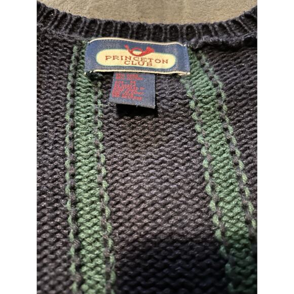 Vintage Princeton Club Cardigan Women Medium Blue Button Up Shoulder Pads - Picture 2 of 3